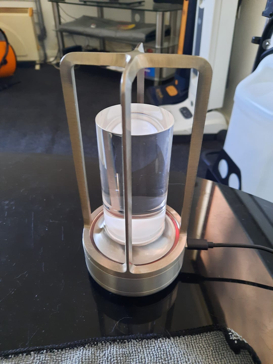 Customer photo review of Modern Cordless Metal Nordic Desk & Table Lamp - Cordless, Rechargeable, LED with Touch Control & Dimming Feature, Suitable for Bedroom, Home, Outdoor - Ideal Night Light for Restaurant and Home Usage