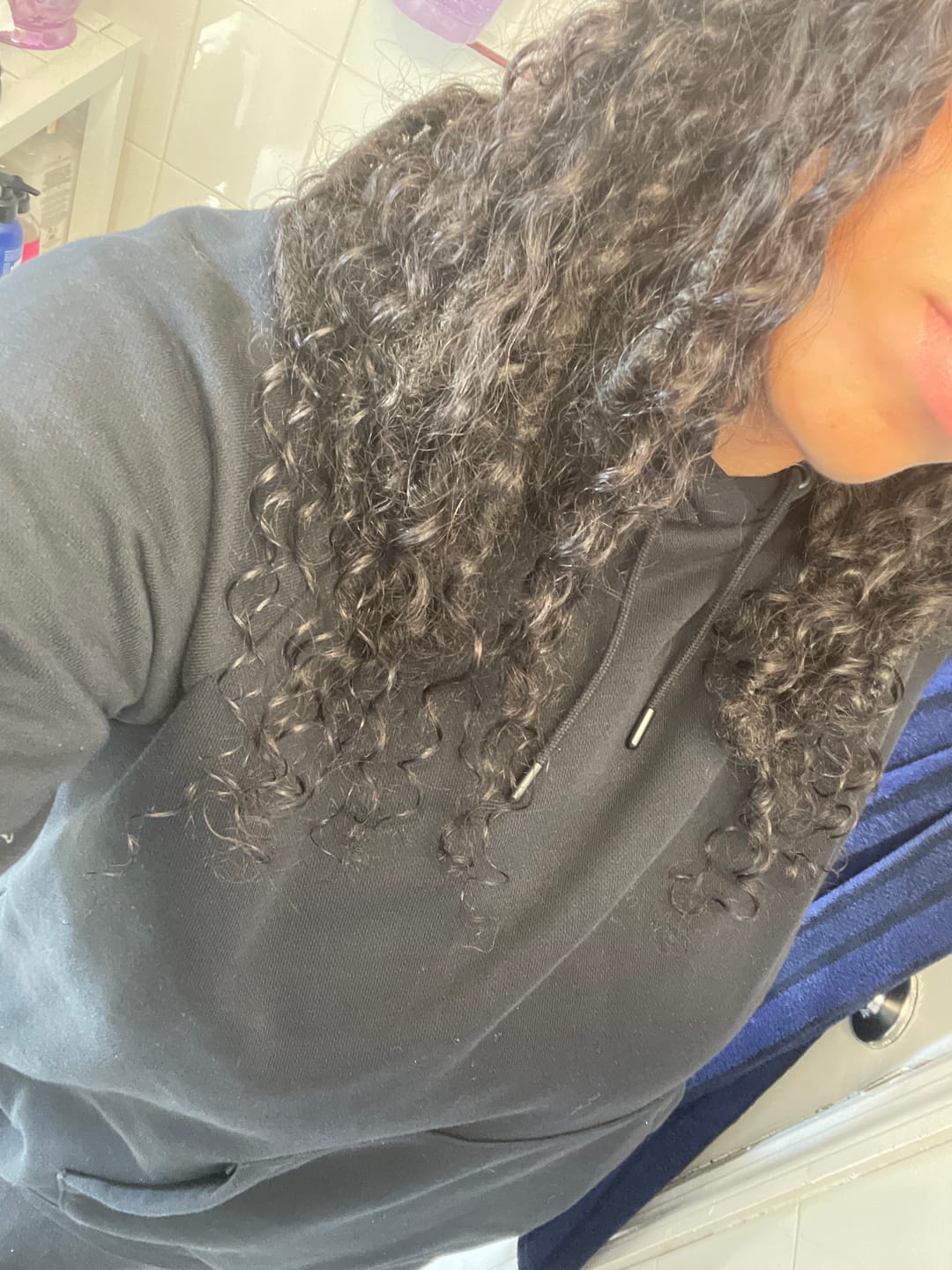 Customer photo review of Loose Curly Bulk Hair Extensions for Braiding