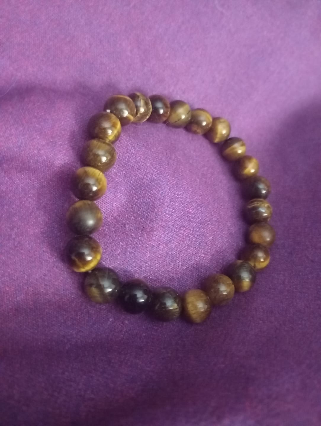 Customer photo review of Occhio di Tigre - Bracciale elastico in sfere naturali