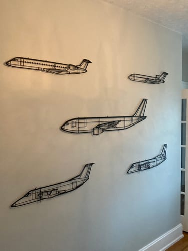 Customer photo review of A300-600F Silhouette Metal Wall Art