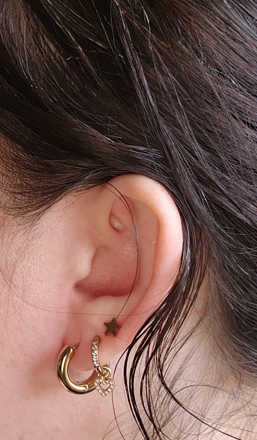 Customer photo review of Chunky Endless Hoops