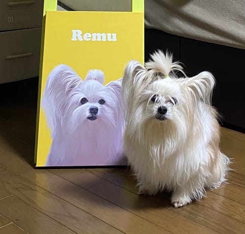 Customer photo review of Petcanvaオーダーメイド ペット似顔絵