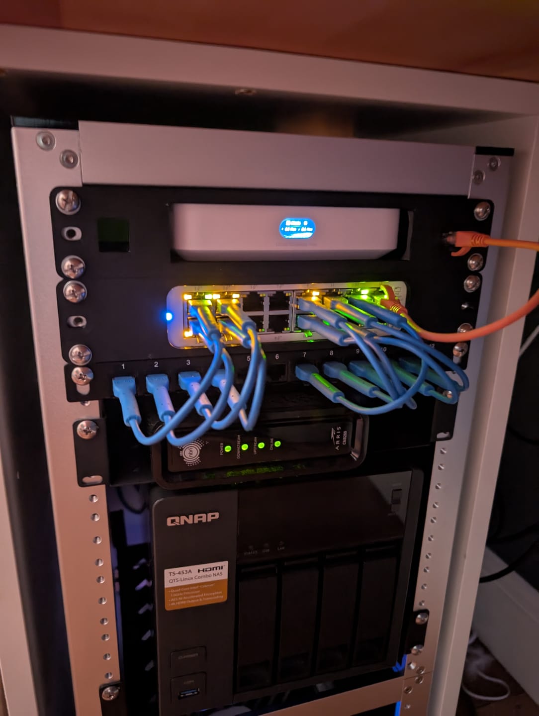 Customer photo review of 10 Inch Rack Mount for Ubiquiti Unifi Cloud Gateway Ultra / Gateway Max