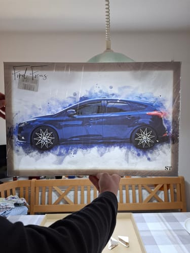 Customer photo review of Dein Auto im Aquarell-Stil | Geschenk für Autoliebhaber