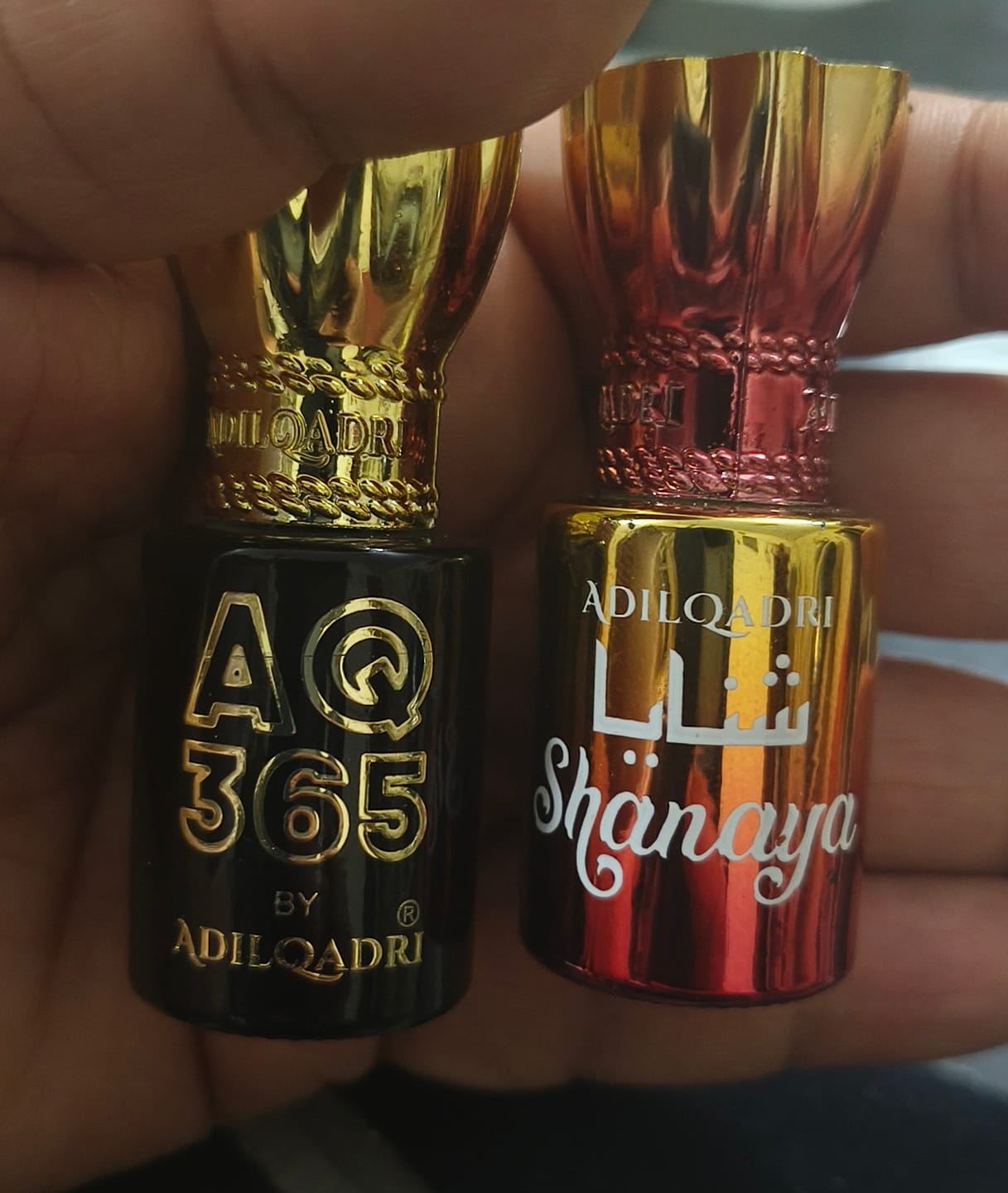 Customer photo review of 2 Pcs Attar Set Shanaya And AQ 365 5.5 Ml Each