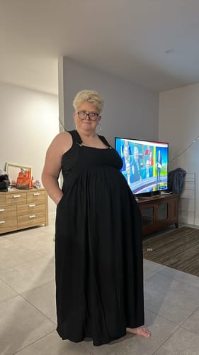 Customer photo review of Kleid lässig einfarbig Hosenträger