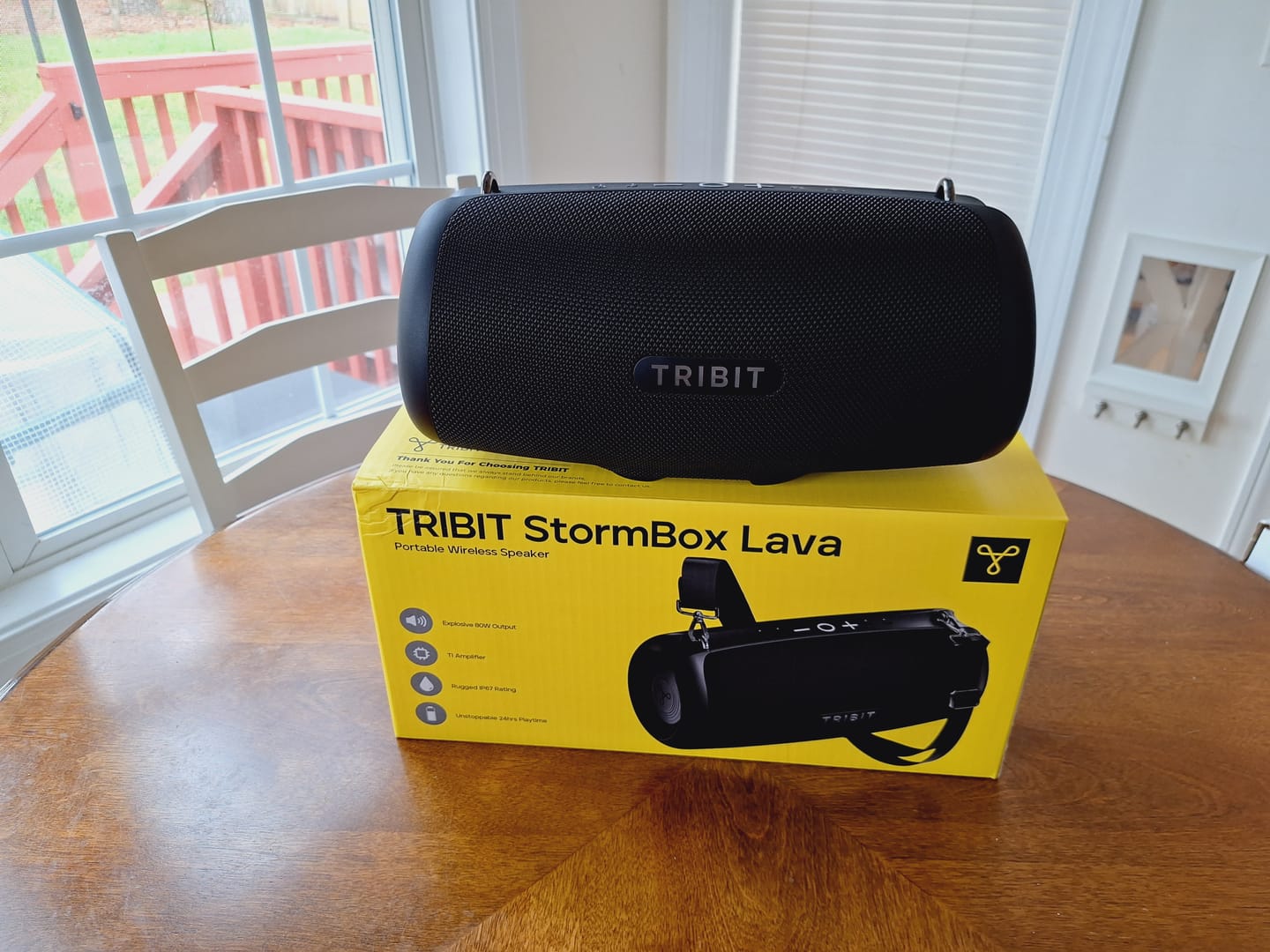 Customer photo review of TRIBIT StormBox Lava Portable Bluetooth Speaker