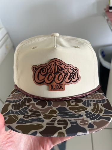 Customer photo review of Custom Leather Patch 5-Panel Rope Hat