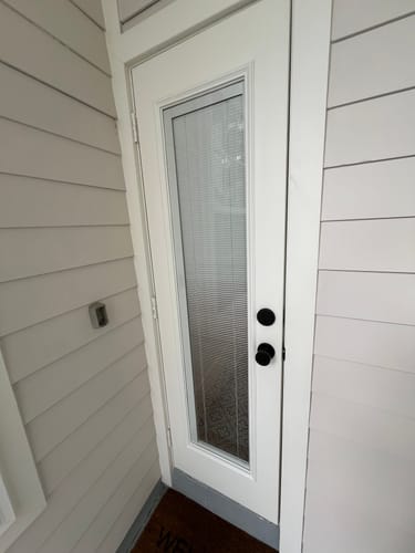 Customer photo review of Raise & Lower Blinds Glass and Frame Kit (Extra Wide Full Sidelite)