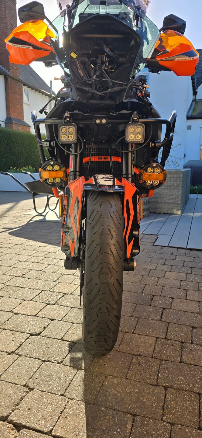 Customer photo review of Driving Light Mount - Articulating Bar Clamp 21mm-29mm, Black