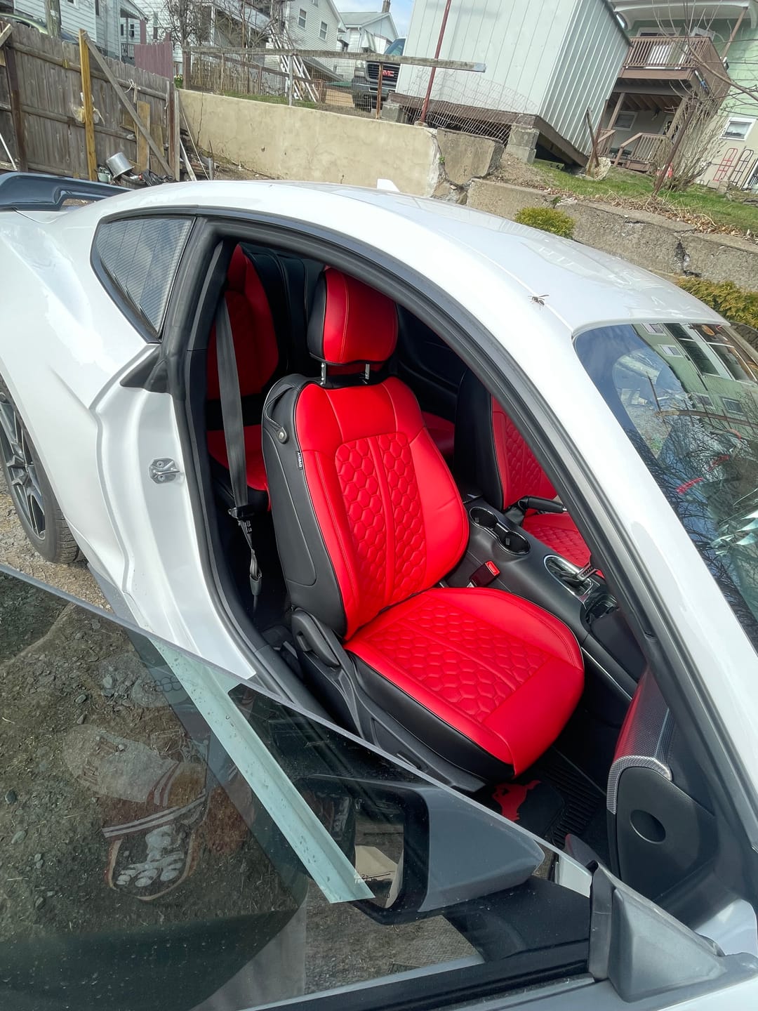 Customer photo review of 2015+ Ford Mustang Coupe Custom Leather Seat Covers