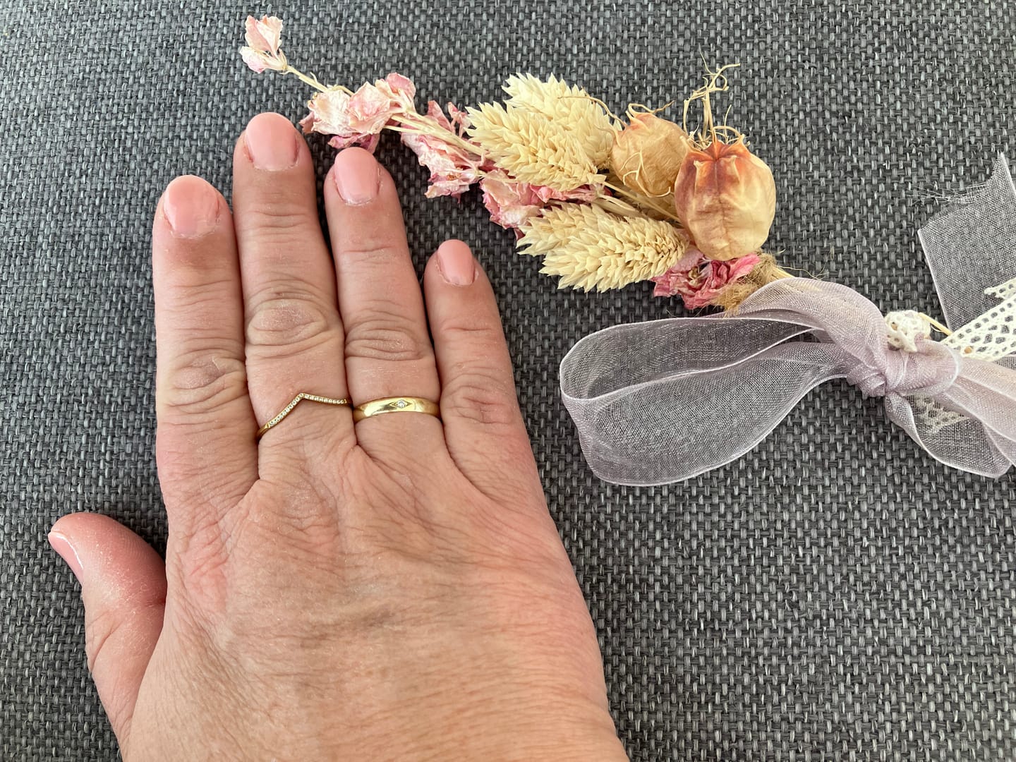 Customer photo review of Peach Sorbet Dipping Powder
