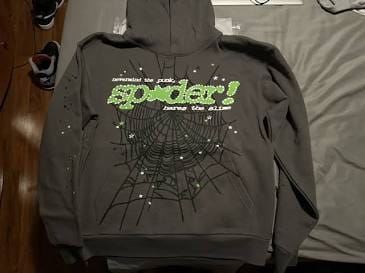 Customer photo review of Sp5der Punk V2 Hoodie Slate Grey