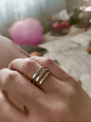 Customer photo review of Printave™ Personalized 3 Layers Ring