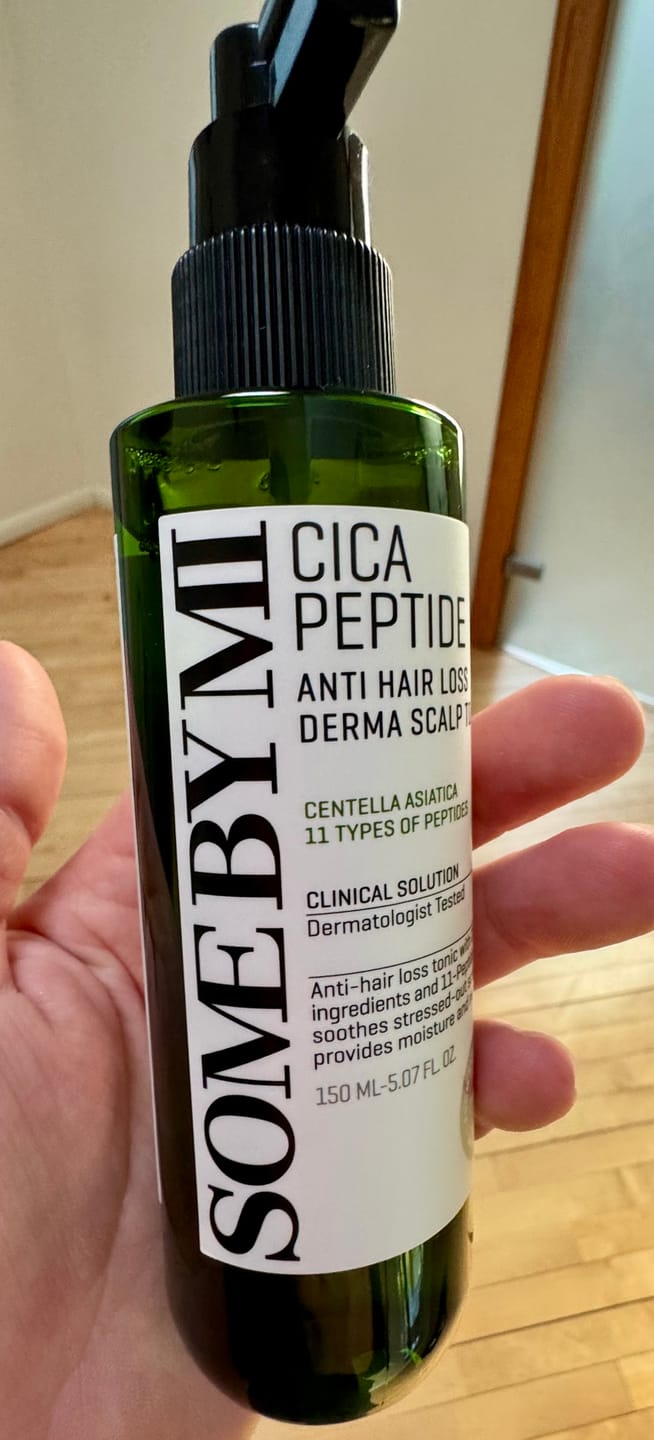 Customer photo review of Spēcinošs toniks matiem Some By Me Cica Peptide Derma Scalp Tonic