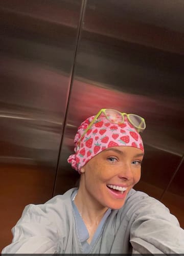 Customer photo review of DuoStyle Scrub Hat - Doodles