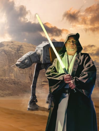 Customer photo review of Krieg der Sterne Kenobi Jedi TUNIC Cosplay Kostüm
