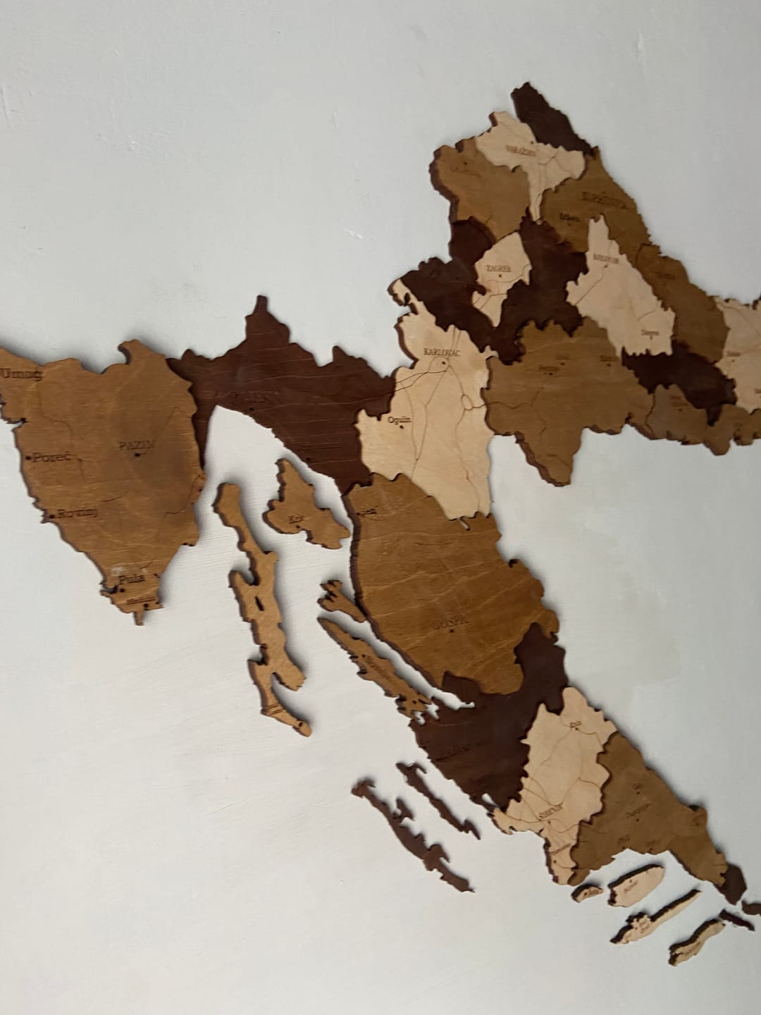Customer photo review of Croatia 3D Wooden Map