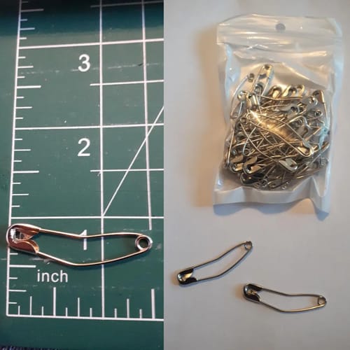 Customer photo review of Curved Safety Pins (100pcs)