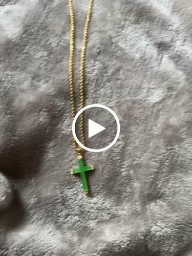 Customer video review of Jade Cross Necklace