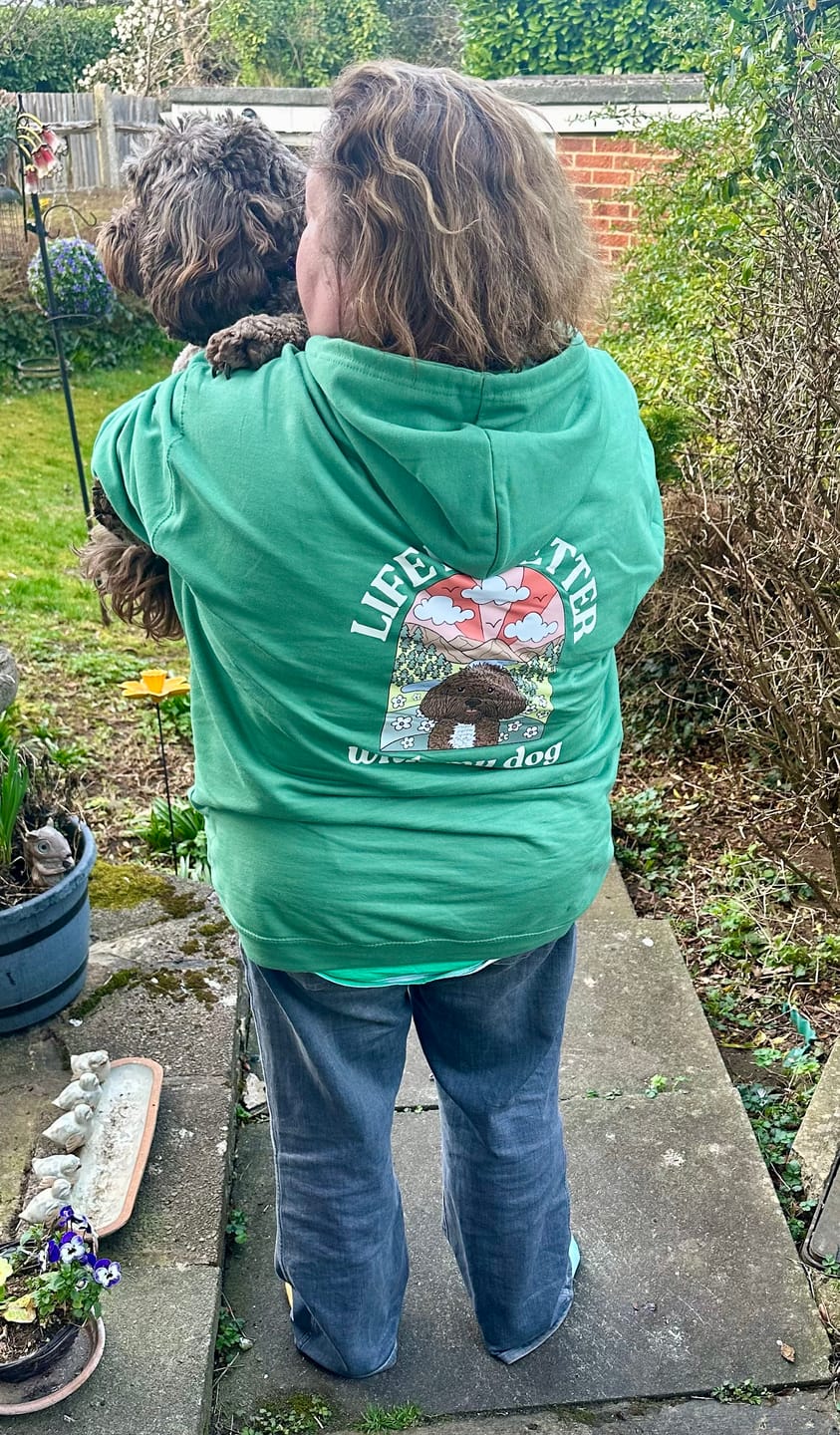 Customer photo review of Personalised Life is Better with your dog Hoody