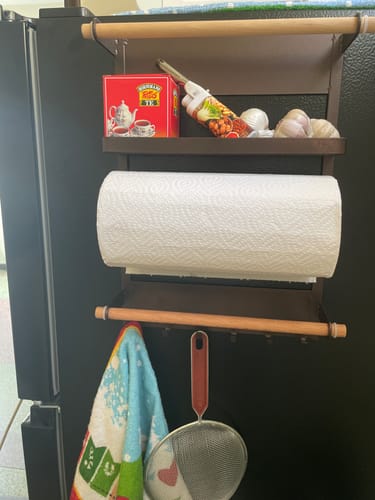 Customer photo review of Estante organizador magnetico para heladera o lavarropa