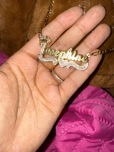 Customer photo review of Double Plated Name Necklace "Christina"