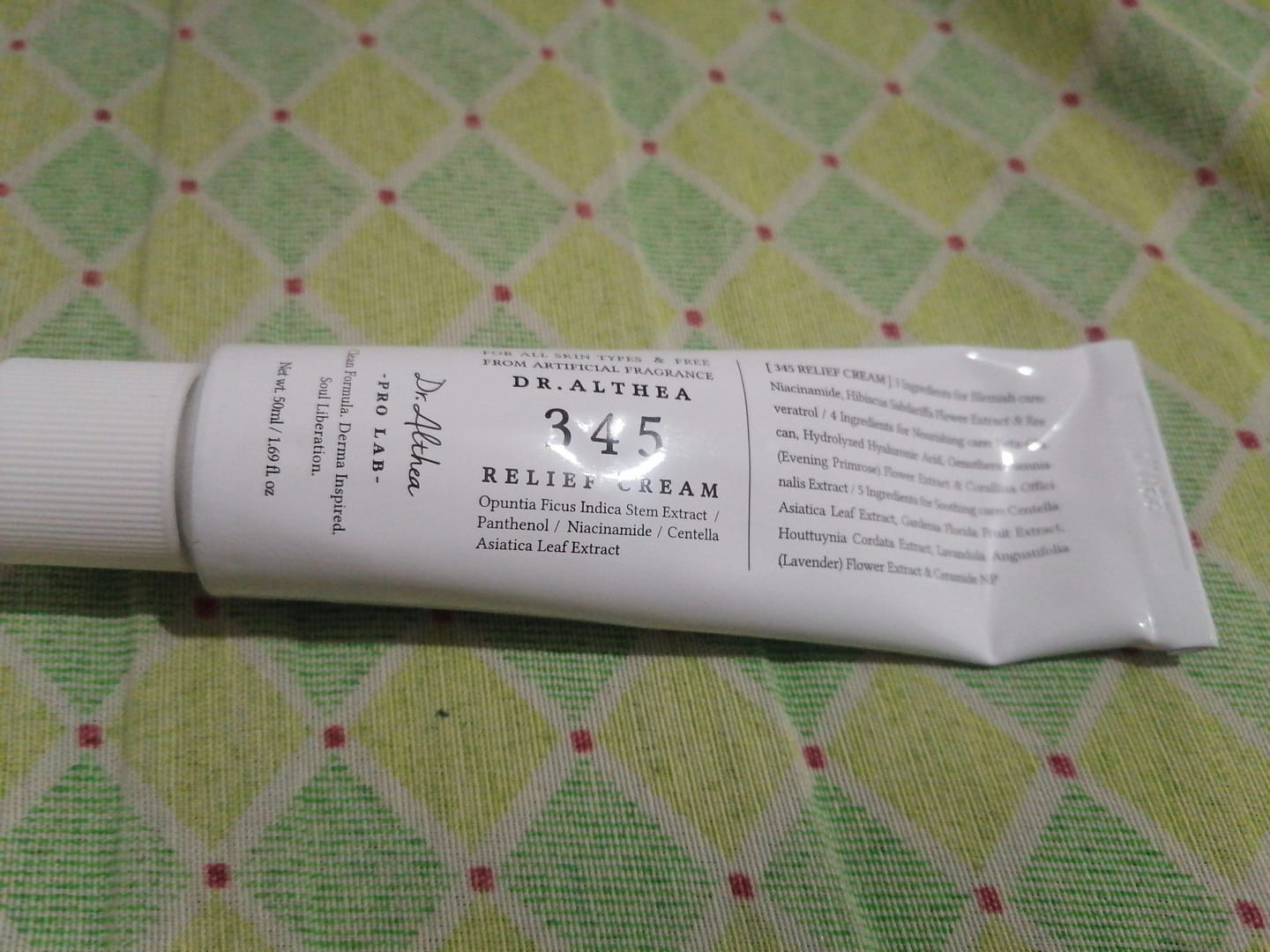Customer photo review of DR. ALTHEA - 345  Relief Cream 50 ML | Crema Regeneradora y Antiinflamatoria