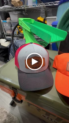 Customer video review of Custom Leather Patch Hats Richardson 112 Laser Engraved