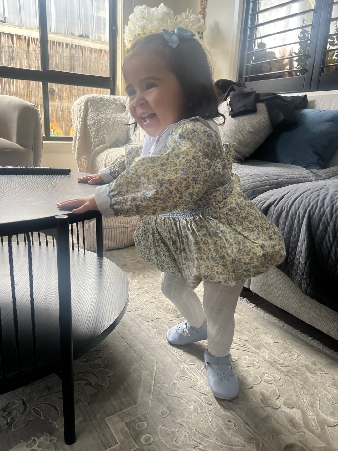 Customer photo review of Eve Handsmocked Romper