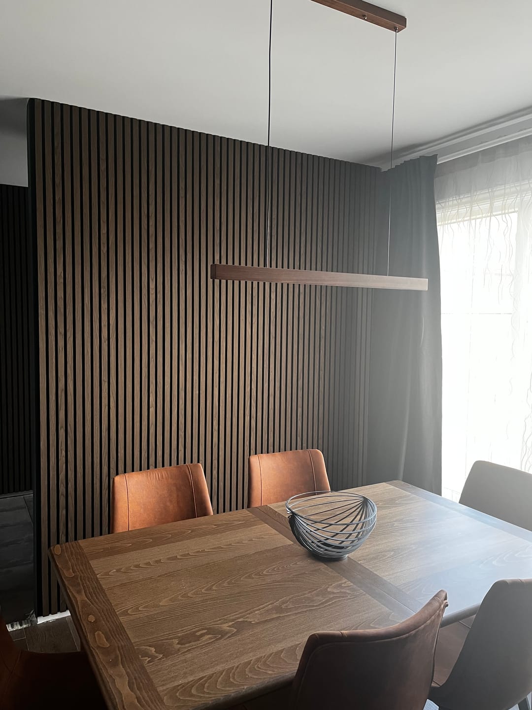 Customer photo review of Luminaire LED en bois minimaliste