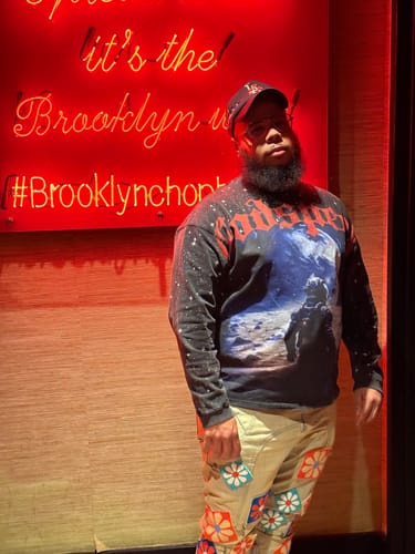 Customer photo review of Godspeed No Looking Back L/S Tee Washed Black