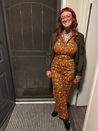 Customer photo review of Cecilia Jumpsuit in Marigold