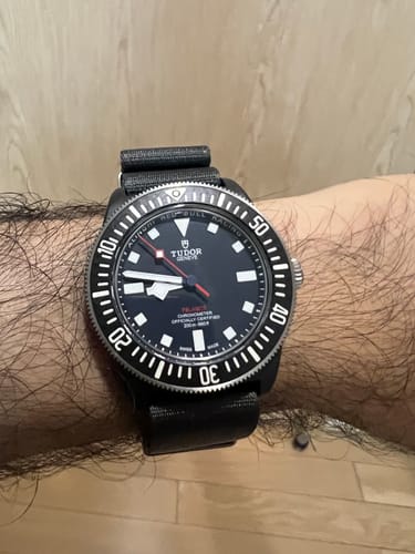 Customer photo review of Olive Green Nylon Watch Strap