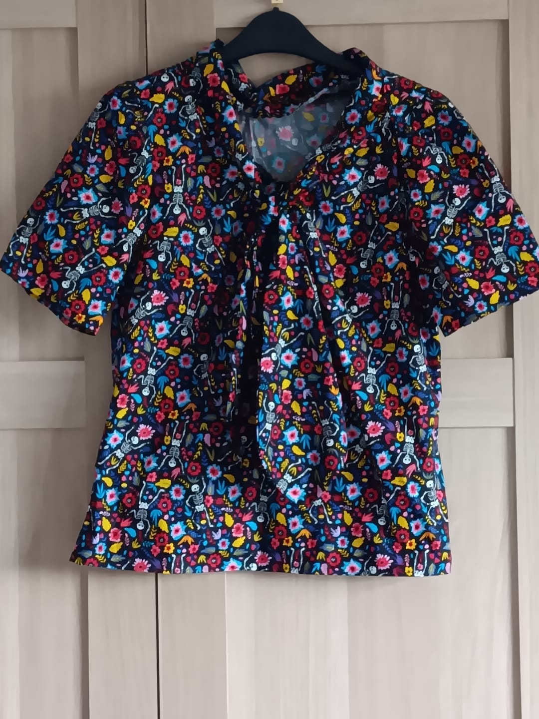 Customer photo review of Garden Skeletons Rose & Hubble Cotton Poplin Fabric