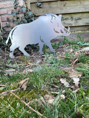Customer photo review of Gartenstecker Wildschwein