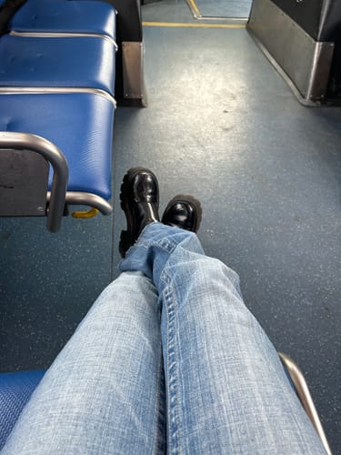 Customer photo review of Petite Thick Sole Short Boots DS362