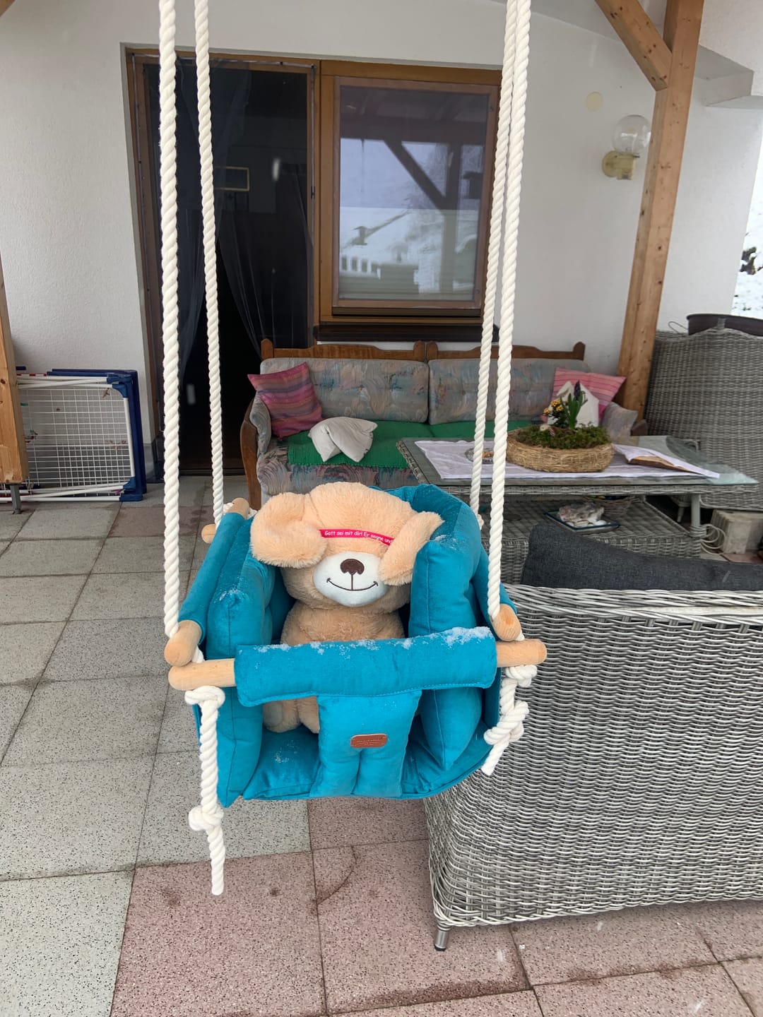 Customer photo review of Premium Ocean Blue Schaukel