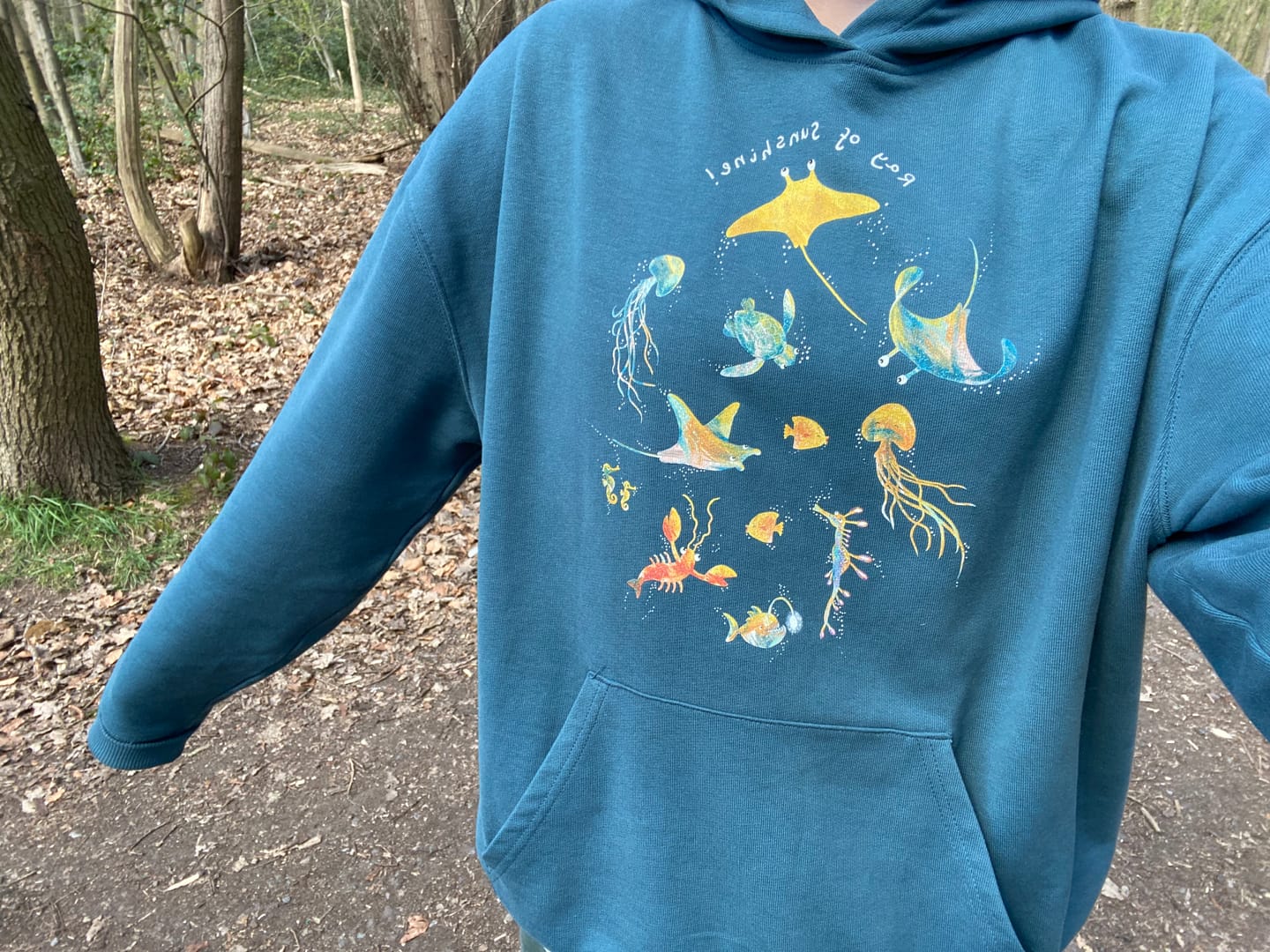 Customer photo review of Ray of sunshine Hoodie
