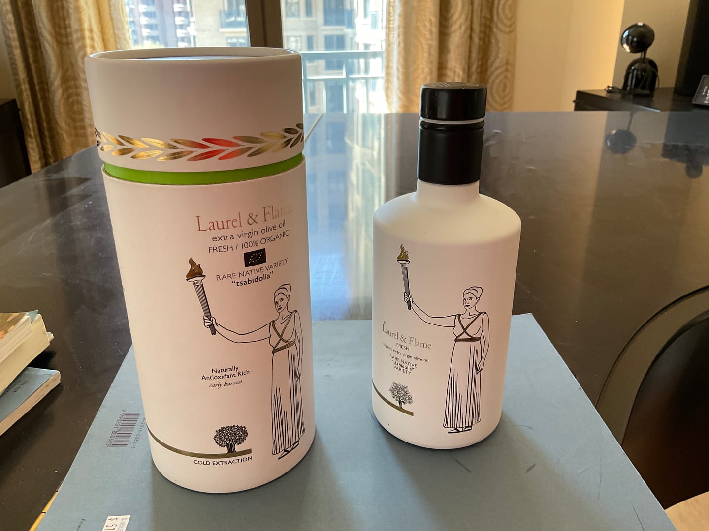 Customer photo review of Laurel & Flame Fresh Tsabidolia Organic Extra Virgin Olive Oil, 2024 Harvest, 16.9 fl oz