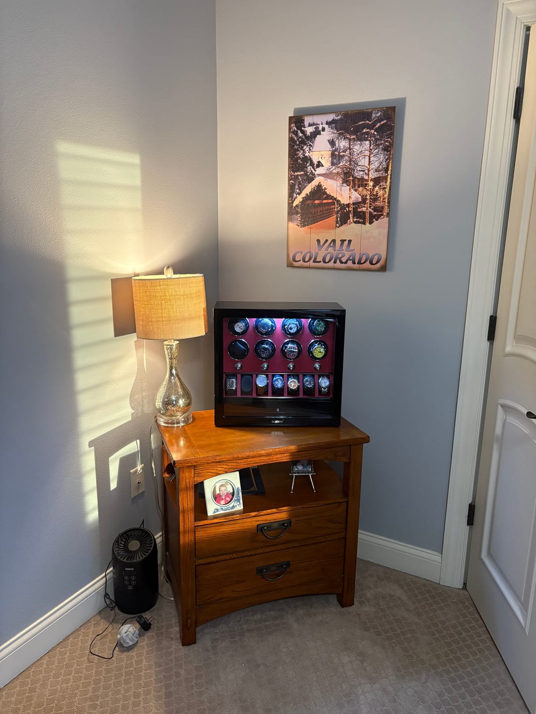 Customer photo review of 8 Watch Winders with 6 Watches Organizer Case Automatic Rotation - Red