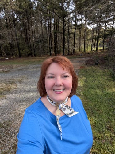 Customer photo review of Jenny 3/4 Sleeve Crew Neck - Blue Gelato