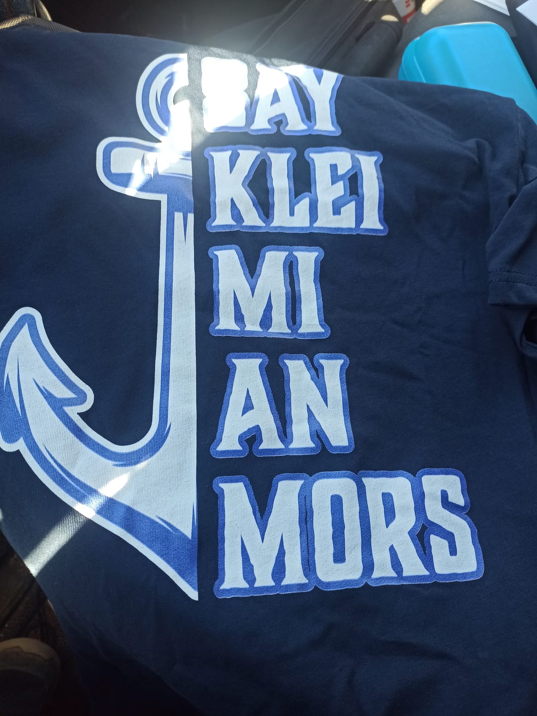 Customer photo review of Klei mi an Mors Premium T-Shirt Back