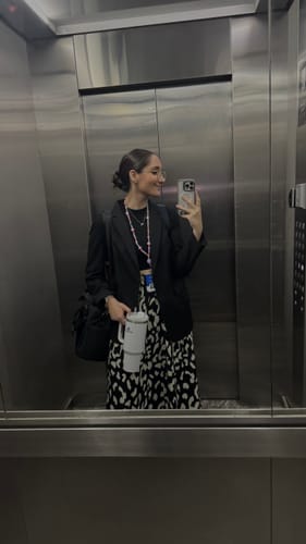 Customer photo review of Collar Combinado Corazon Con Inicial Mini Bubble Zirconias