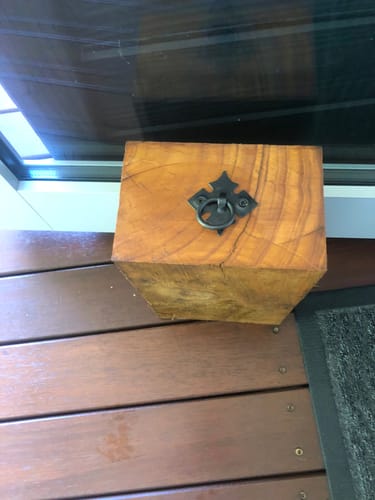 Customer photo review of Barn type Rustic Round Black Dresser Ring Pull 57mm-NEW!!