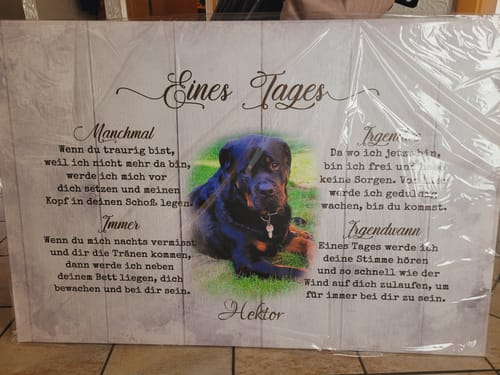 Customer photo review of Eines Tages - Individuelle Leinwand