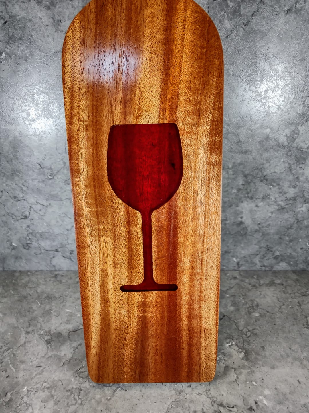 Customer photo review of 18x5" Wine Bottle Serving Board Acrylic Router Template