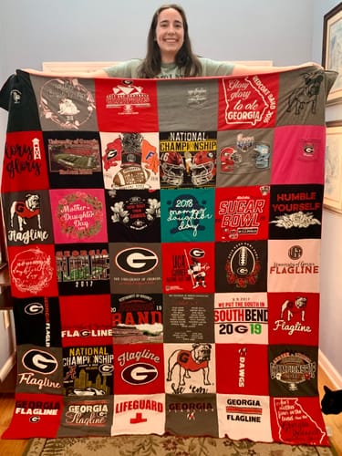 Customer photo review of Premium T Shirt Quilt by Project Repat