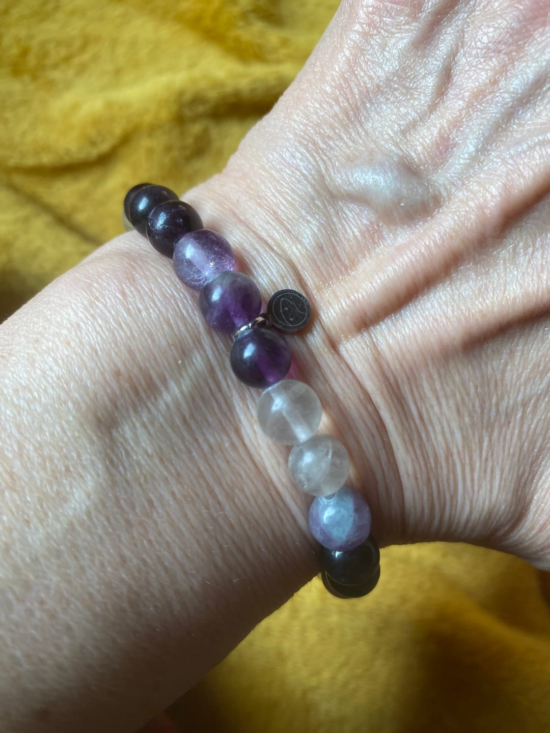 Customer photo review of Purple Fluorite Bracelet