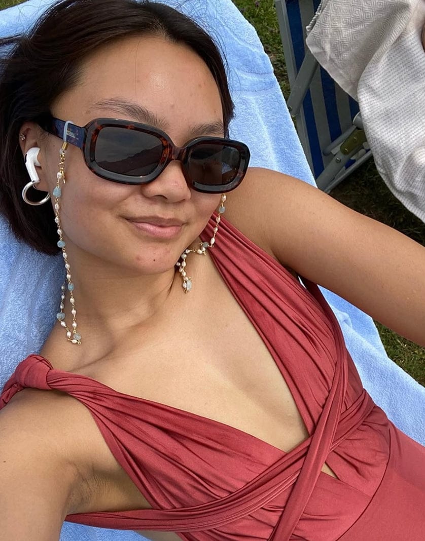 Customer photo review of Reversible & Convertible Swimsuit STRAWBERRY RED + HOT PINK